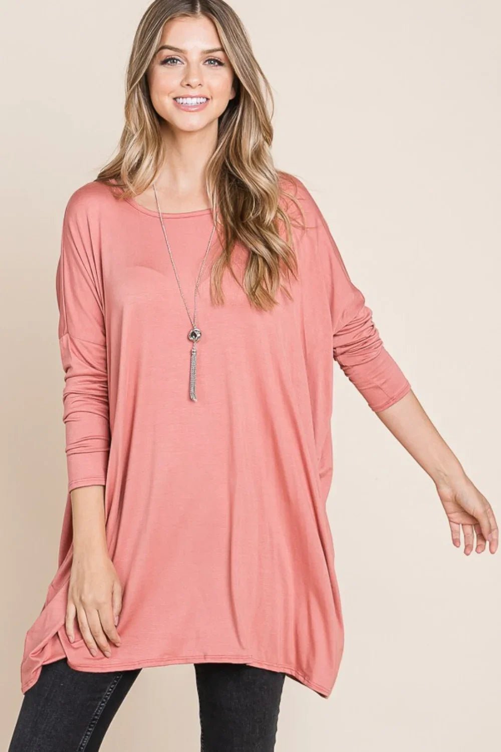 Brick Oversized Long Sleeve Top
