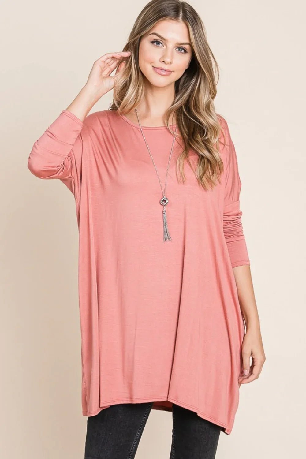 Brick Oversized Long Sleeve Top